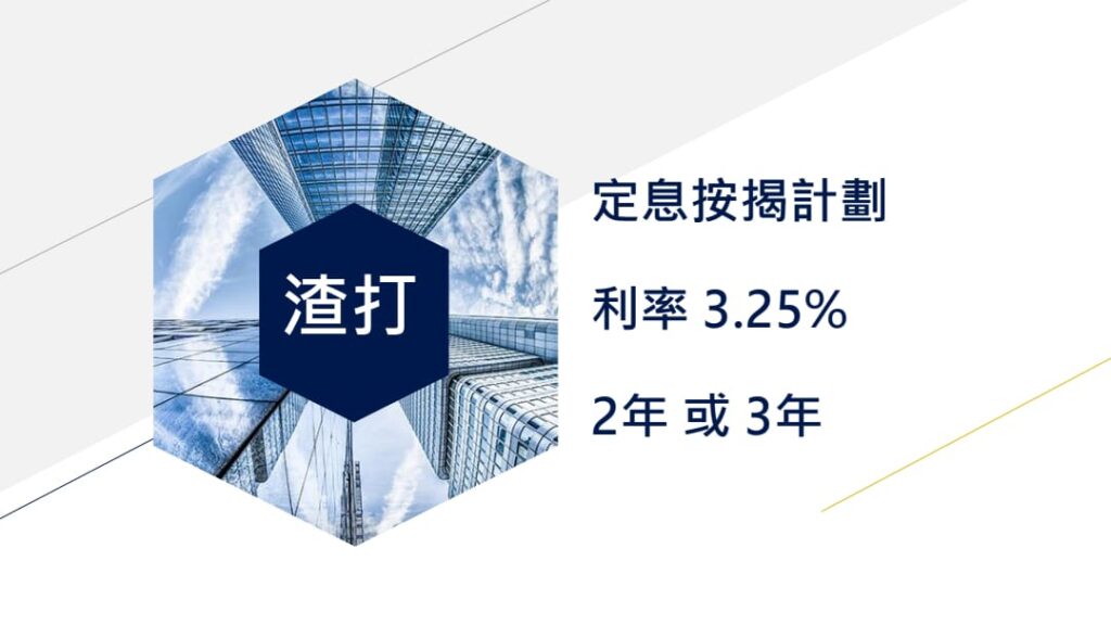 渣打銀行推出首2年及3年定息按揭計劃，息率均固定為3.25厘。